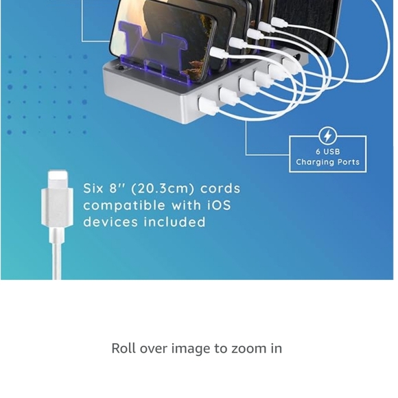 6USB fast ports charging station for multiple devices (12) - Picture 7 of 8